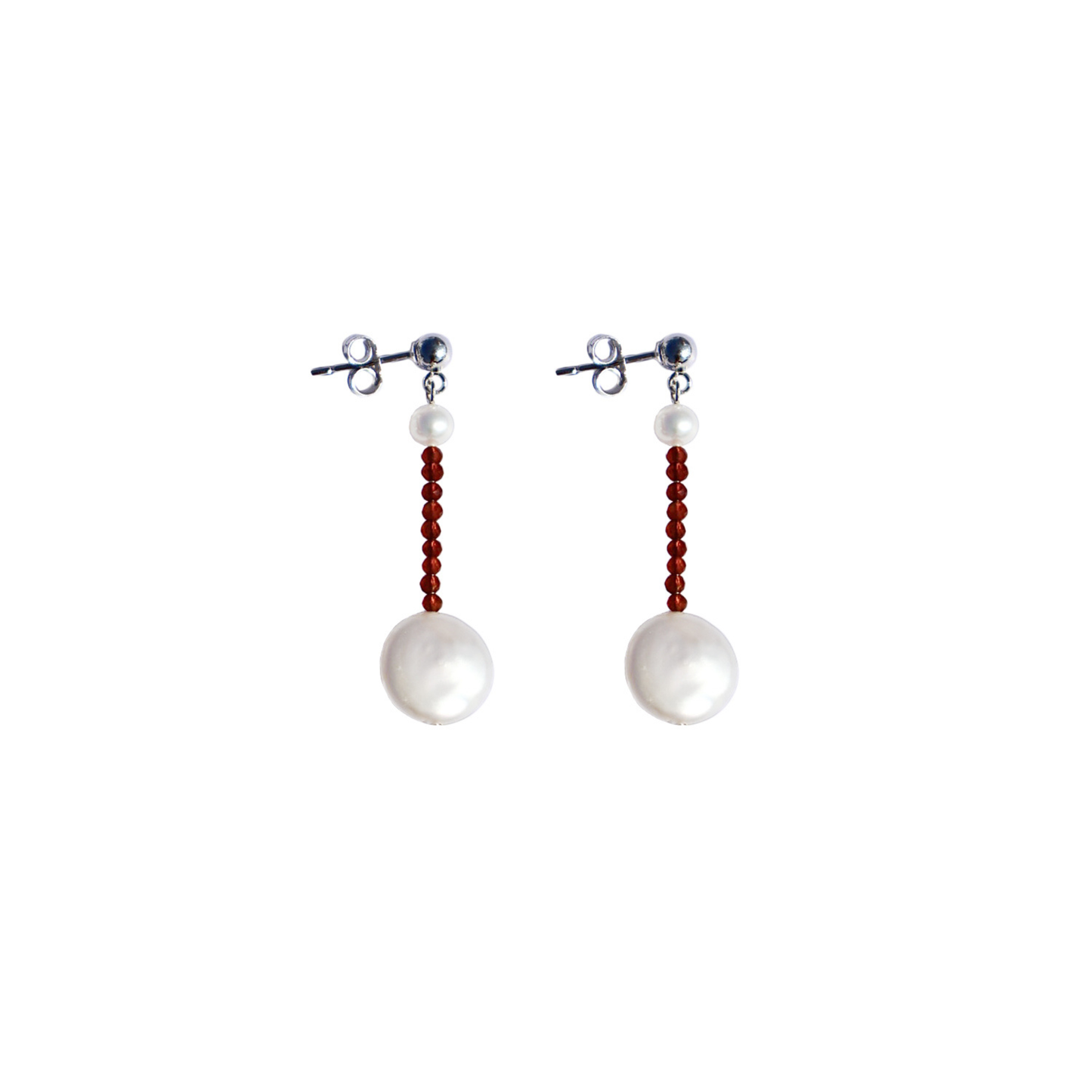 Coin Gemstone Earrings