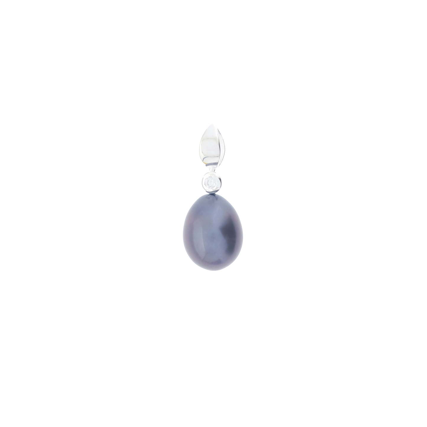 Leaf Bail with Bling Drop Pearl