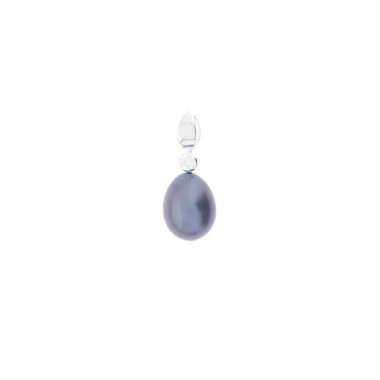 Leaf Bail with Bling Drop Pearl