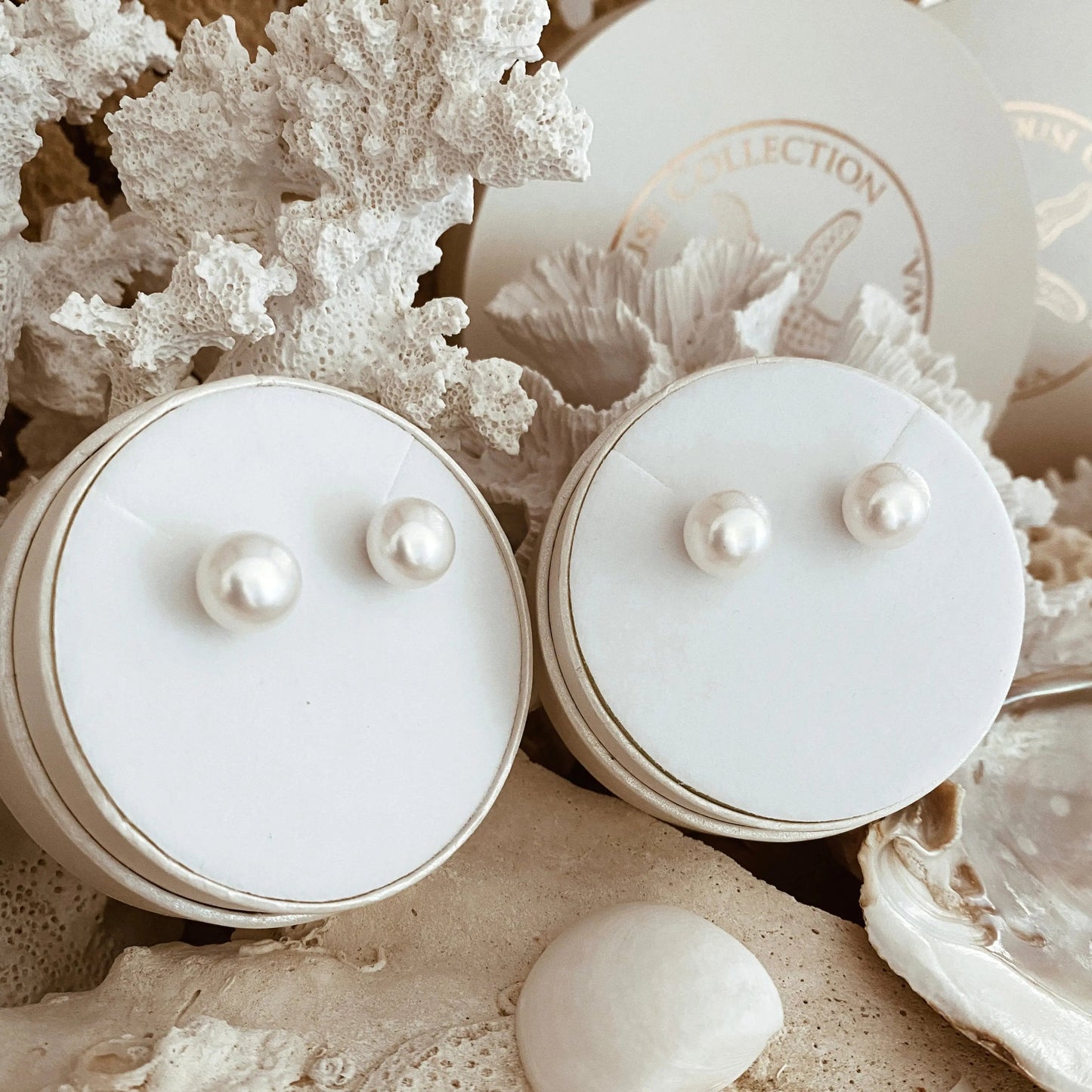 White Pearl Studs