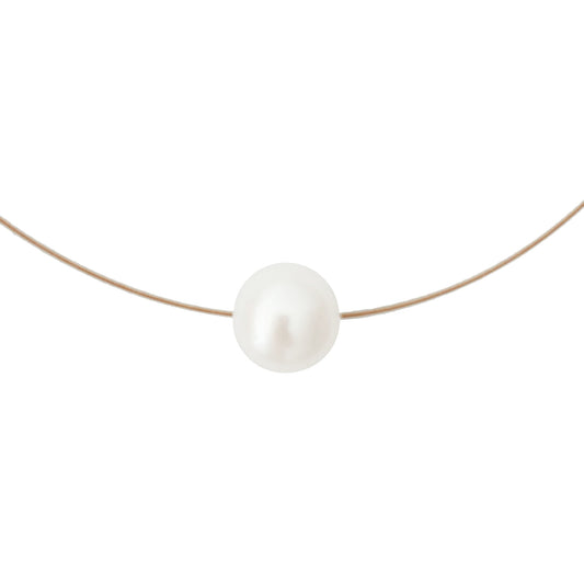 Single Pearl Necklace on wire