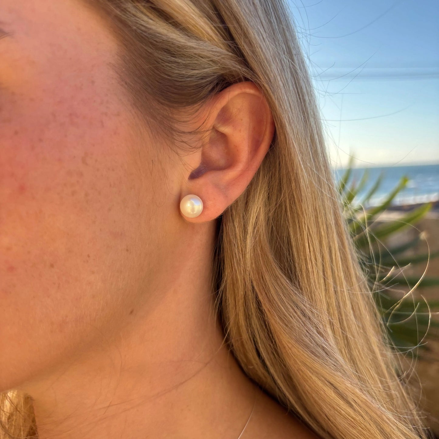 White Pearl Studs