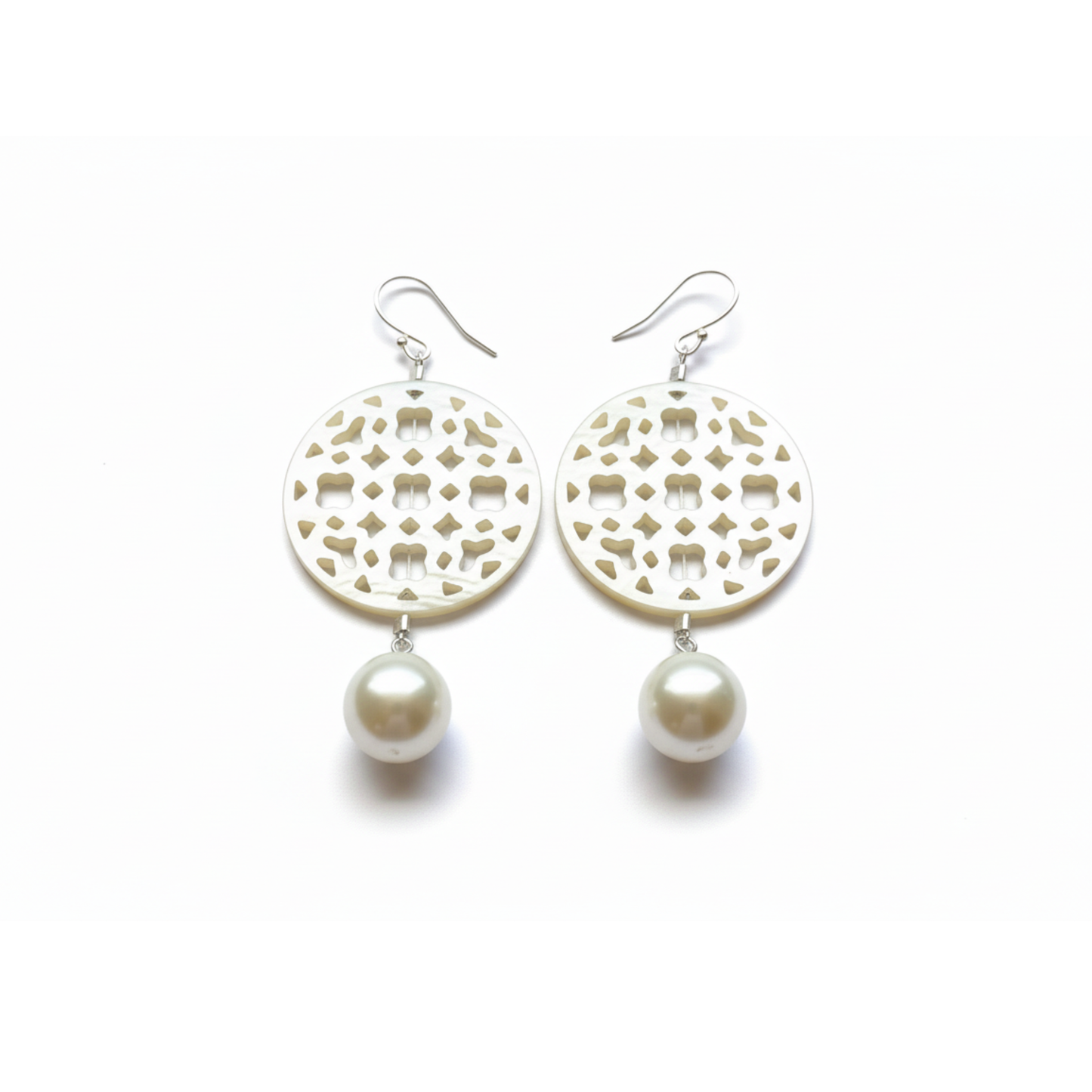 Carved Mother of Pearl Drops