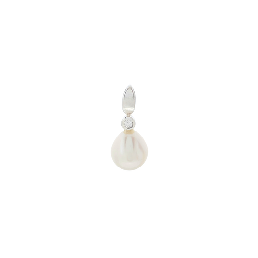 Leaf Bail with Bling Drop Pearl