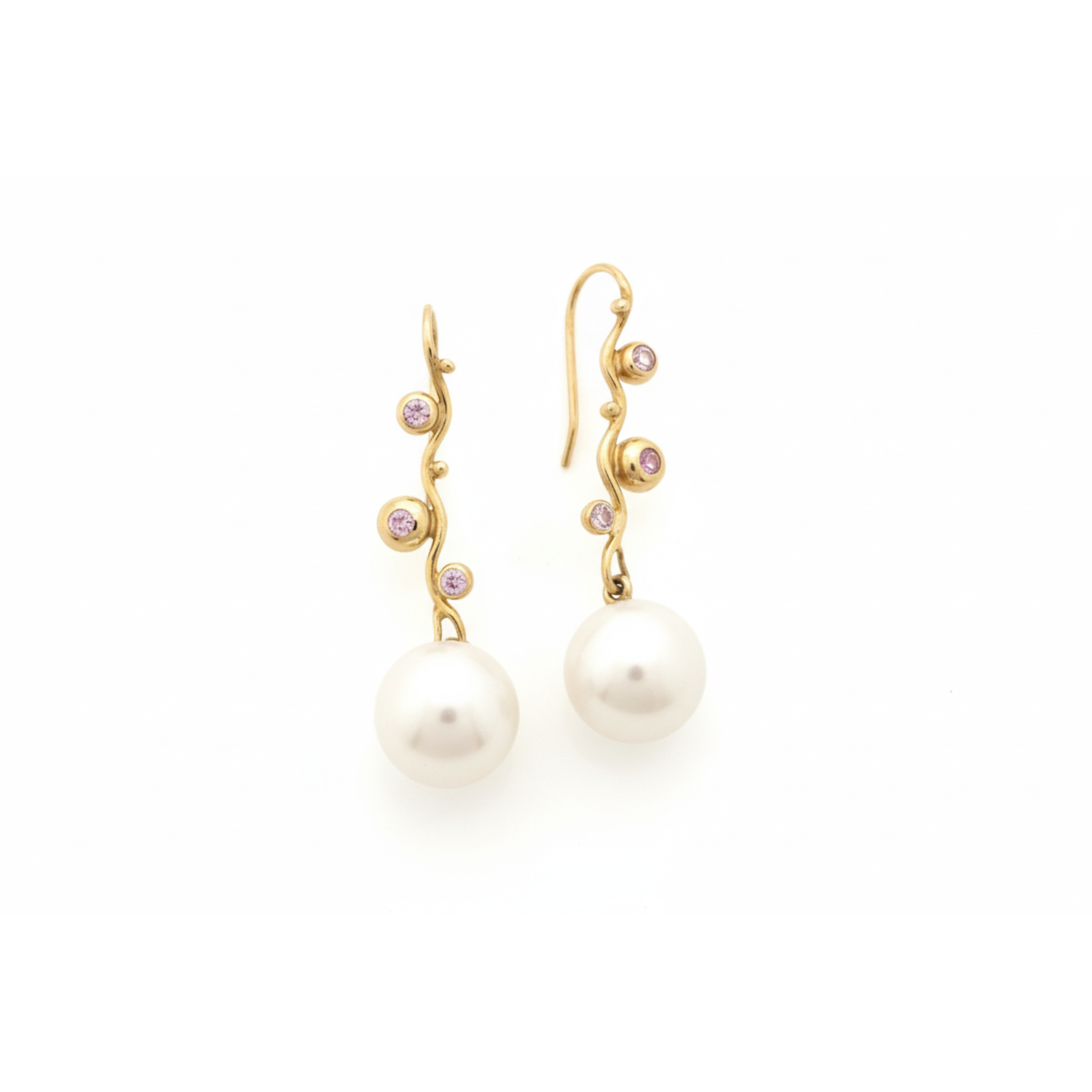 Earrings Sapphire South Sea 9ct Gold