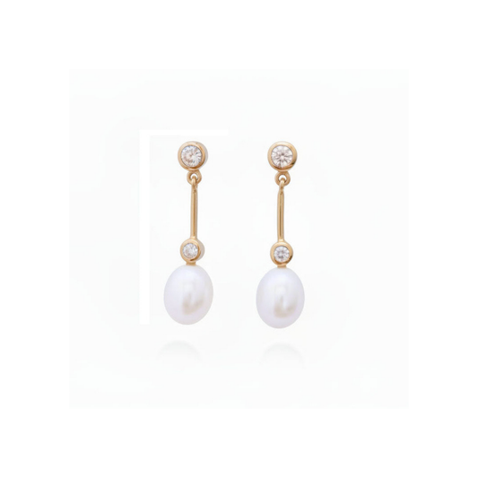 After 8 Earrings with CZ