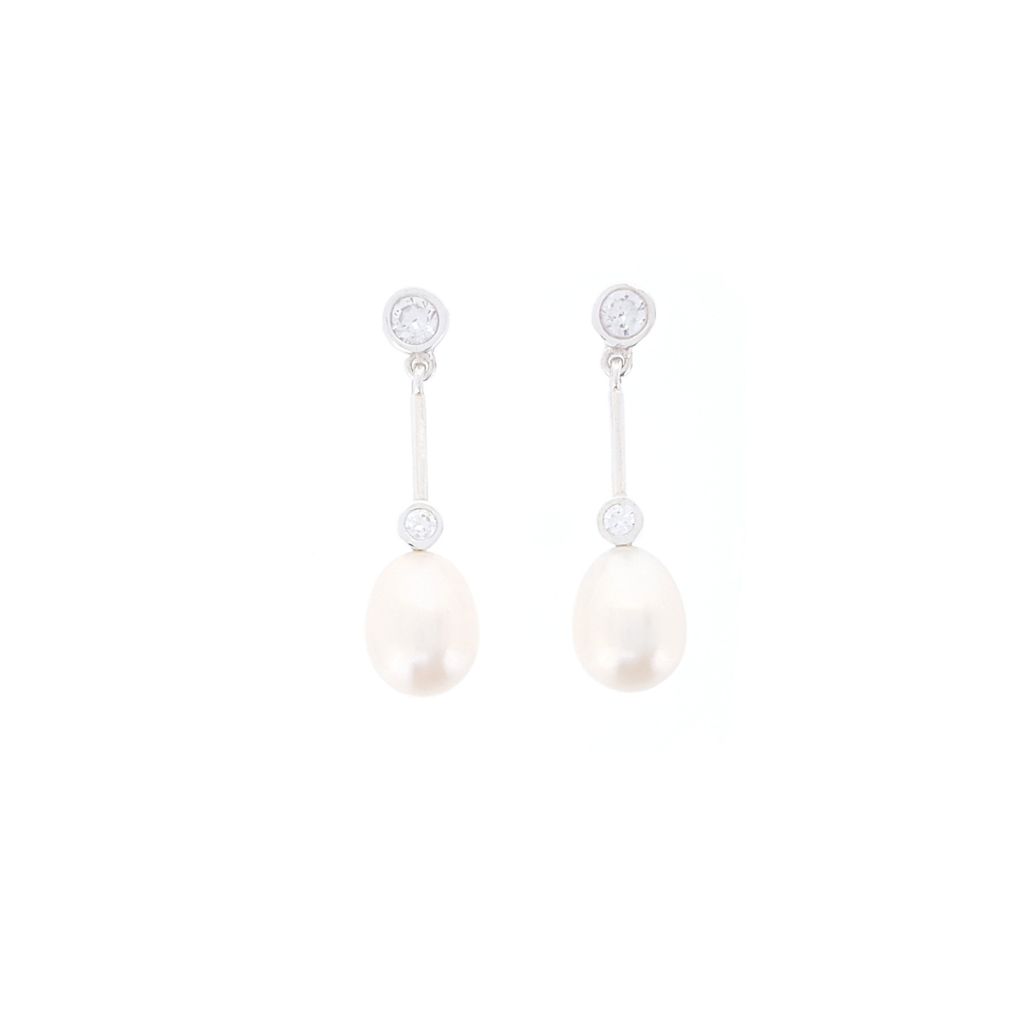 After 8 Earrings with CZ