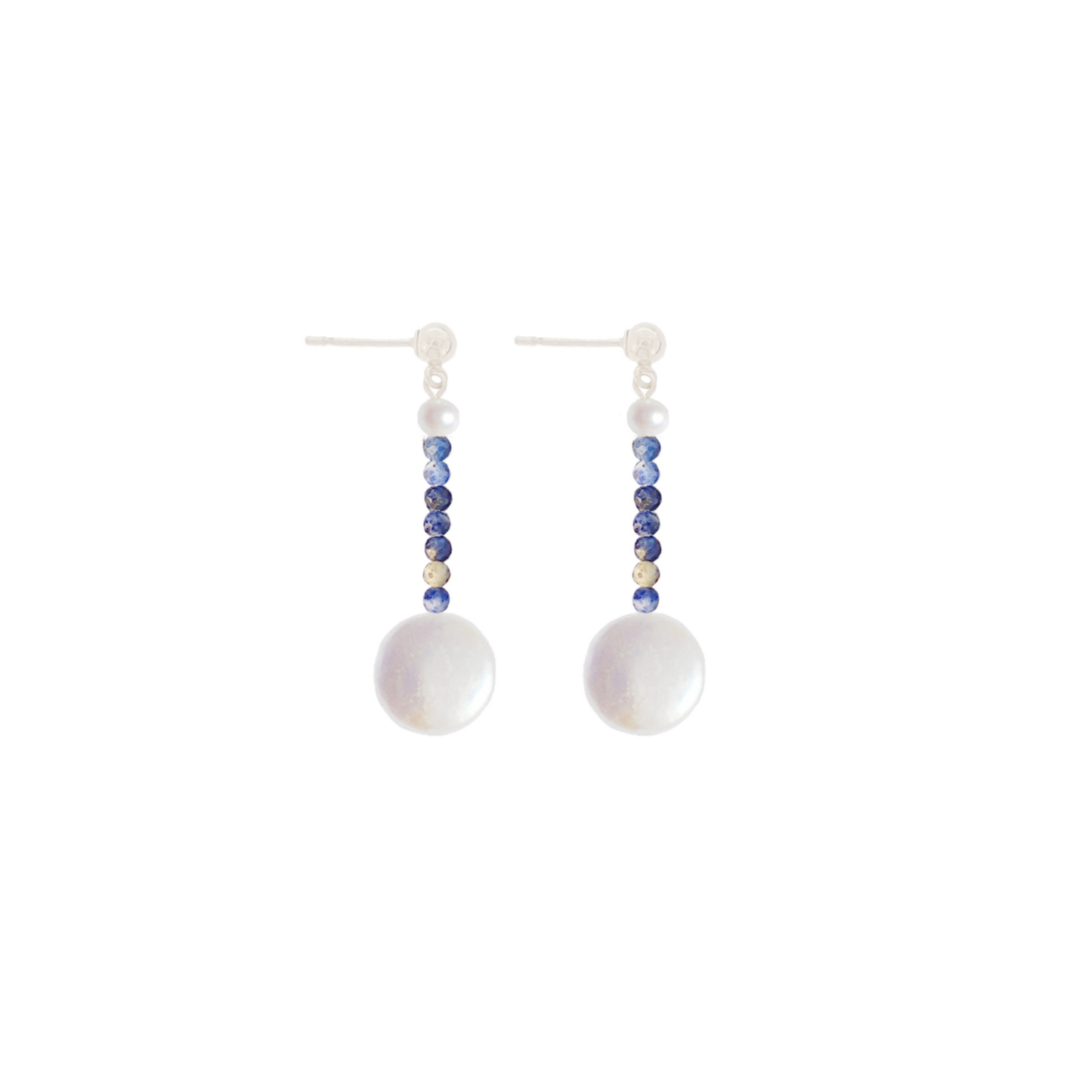 Coin Gemstone Earrings