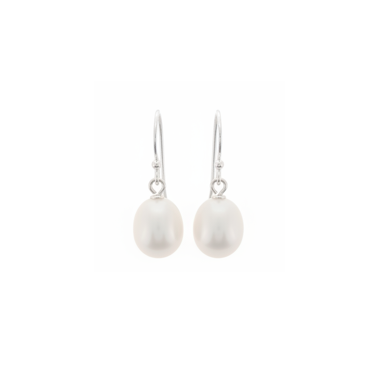 Earring Hook White Pearl Drop