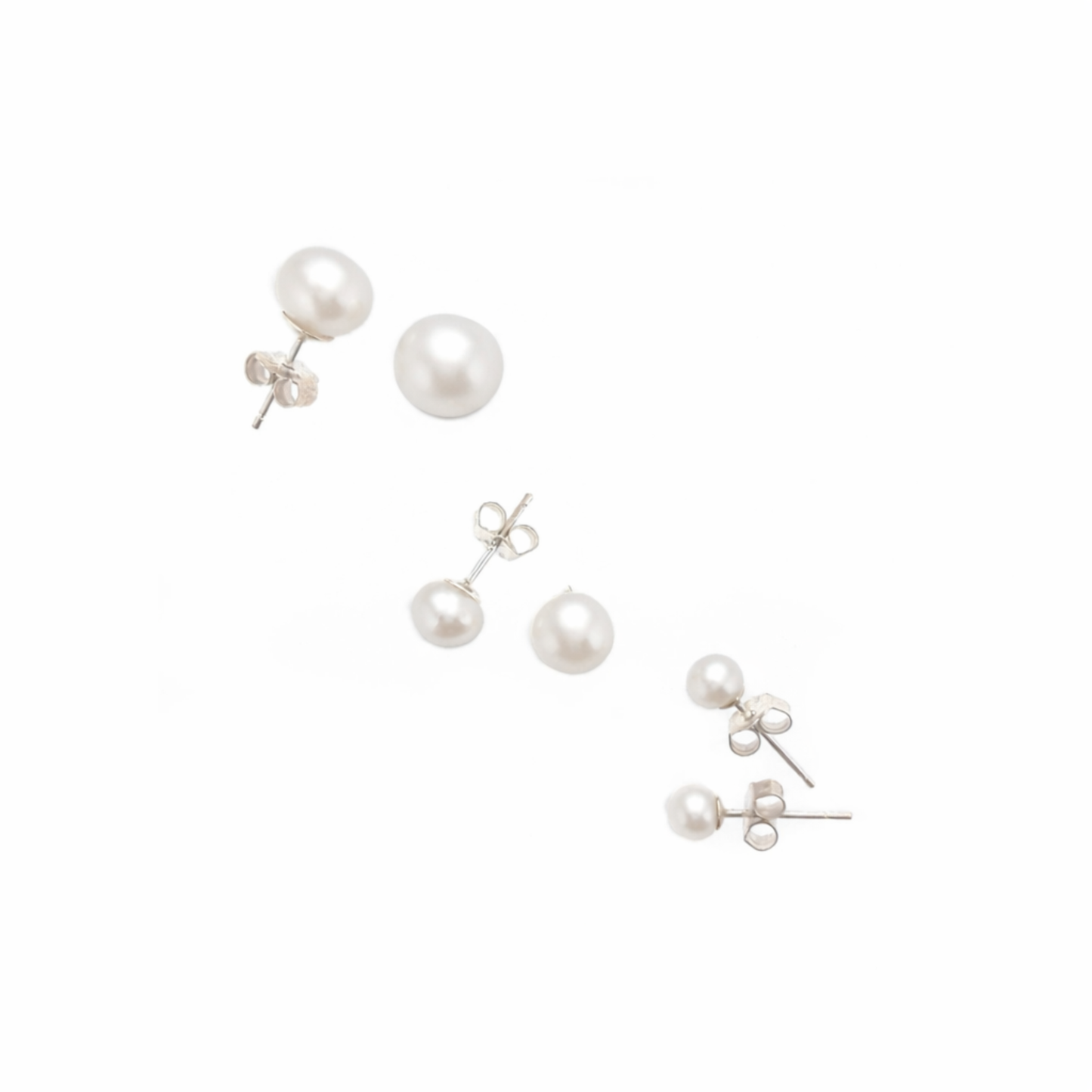 White Pearl Studs