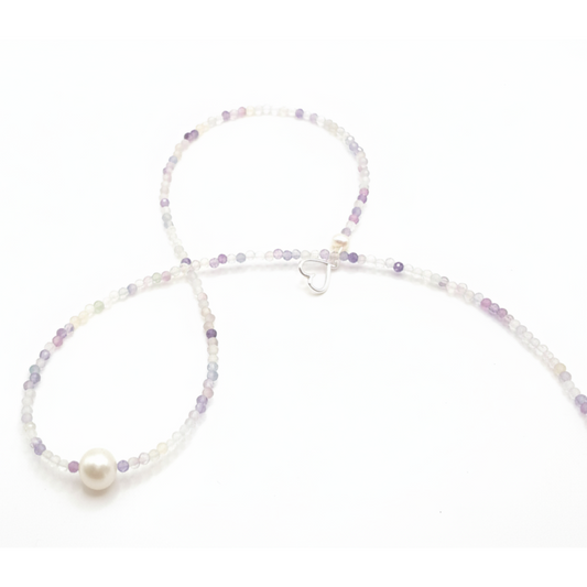 Pearl Fluorite Necklace Brigitte | The Courthouse Collection