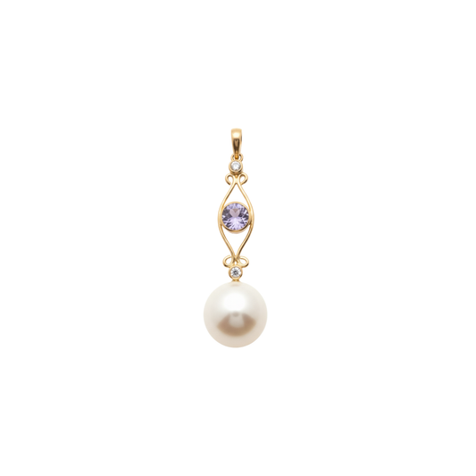 Pendant Spinel Diamond South Sea 9ct