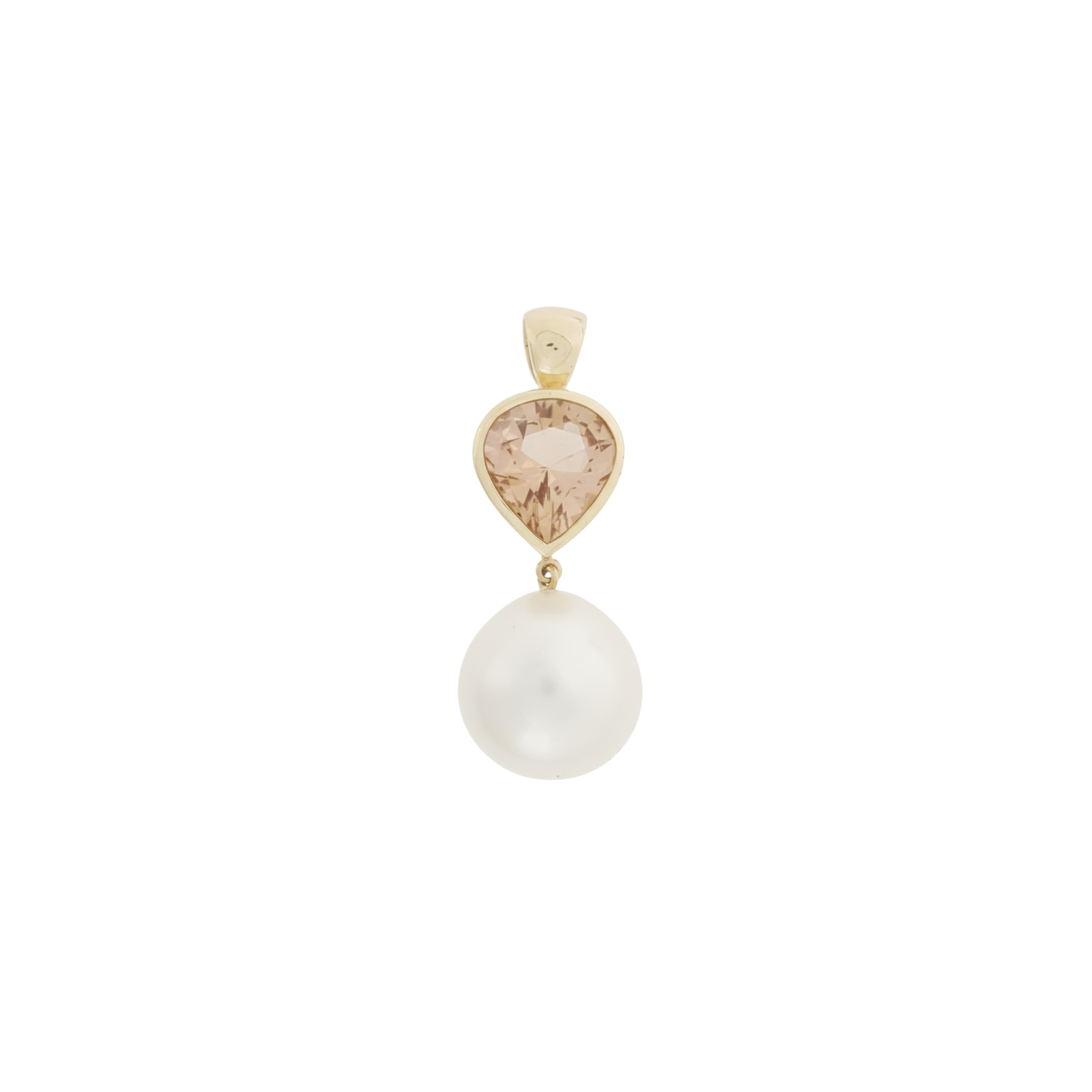 Pendant Tourmaline South Sea 9ct Gold