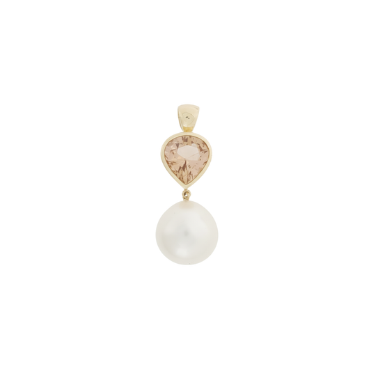 Pendant Tourmaline South Sea 9ct Gold