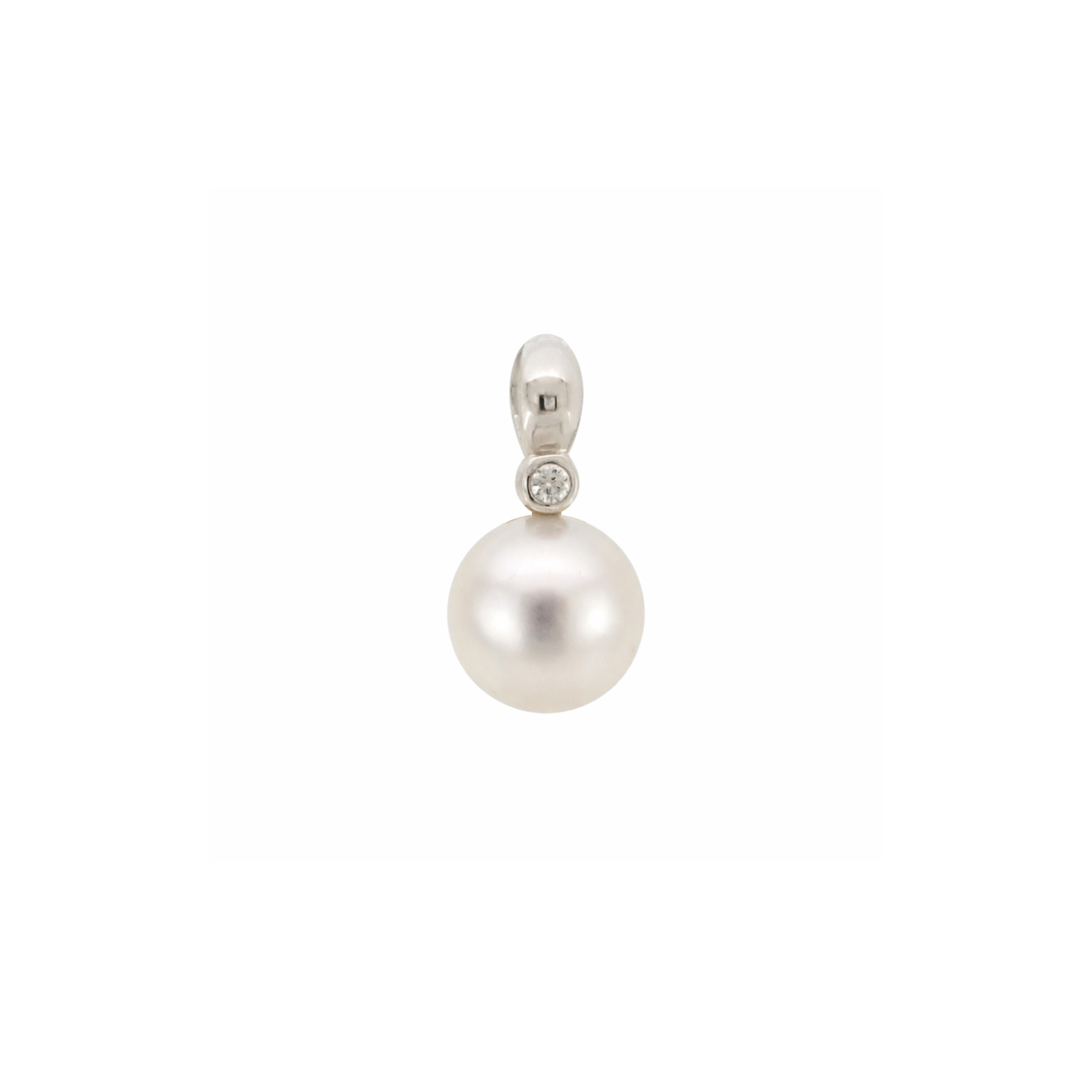 Pendant leaf button cz "Sparkling Leaf"