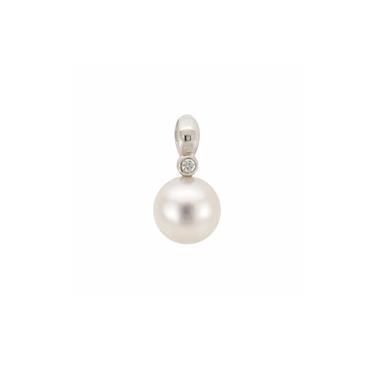 Pendant leaf button cz "Sparkling Leaf"