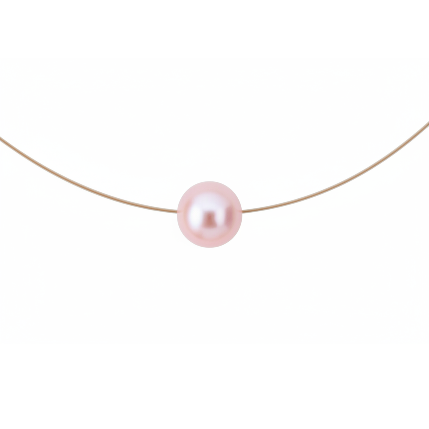 Single Pearl Necklace on wire