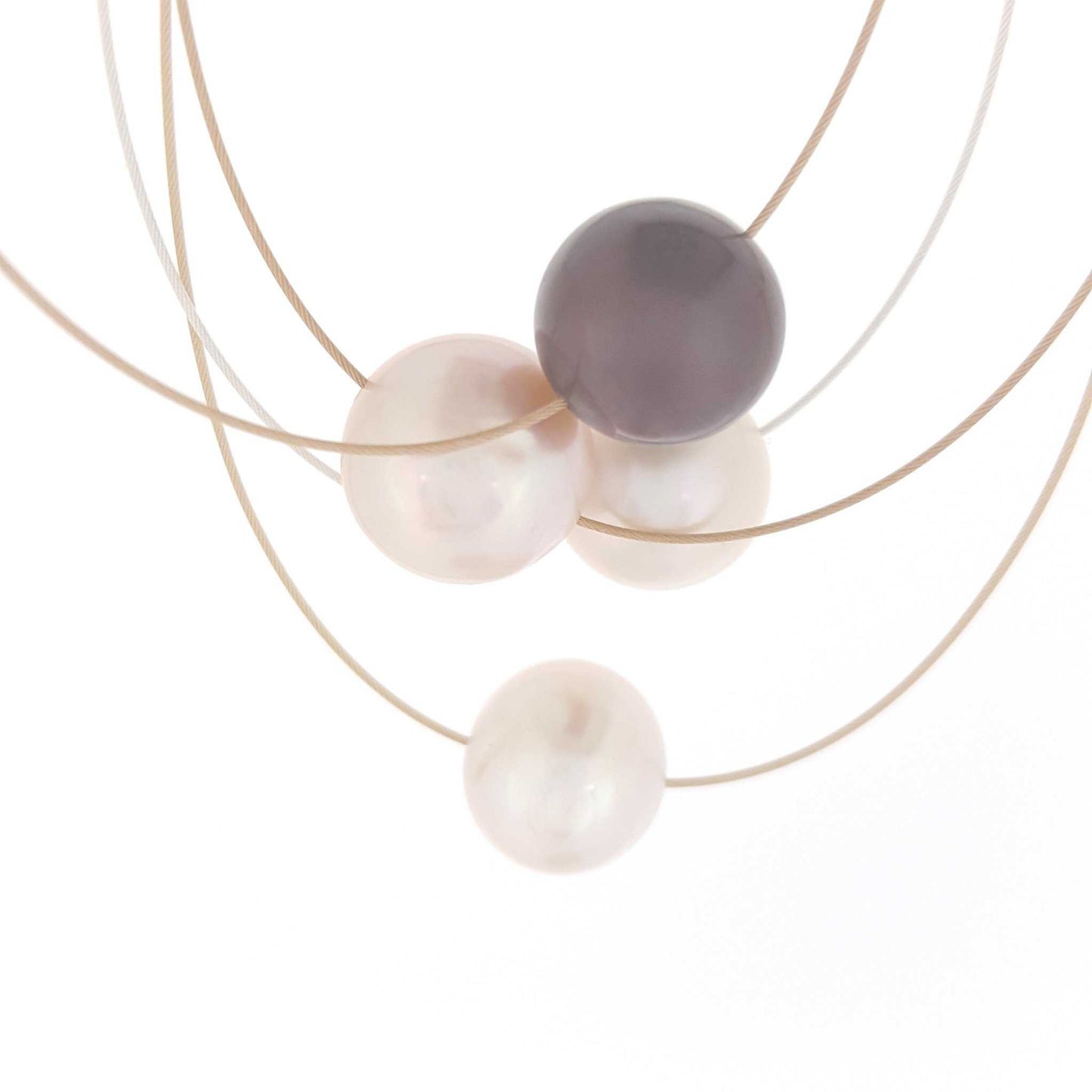 Single Pearl Necklace on wire