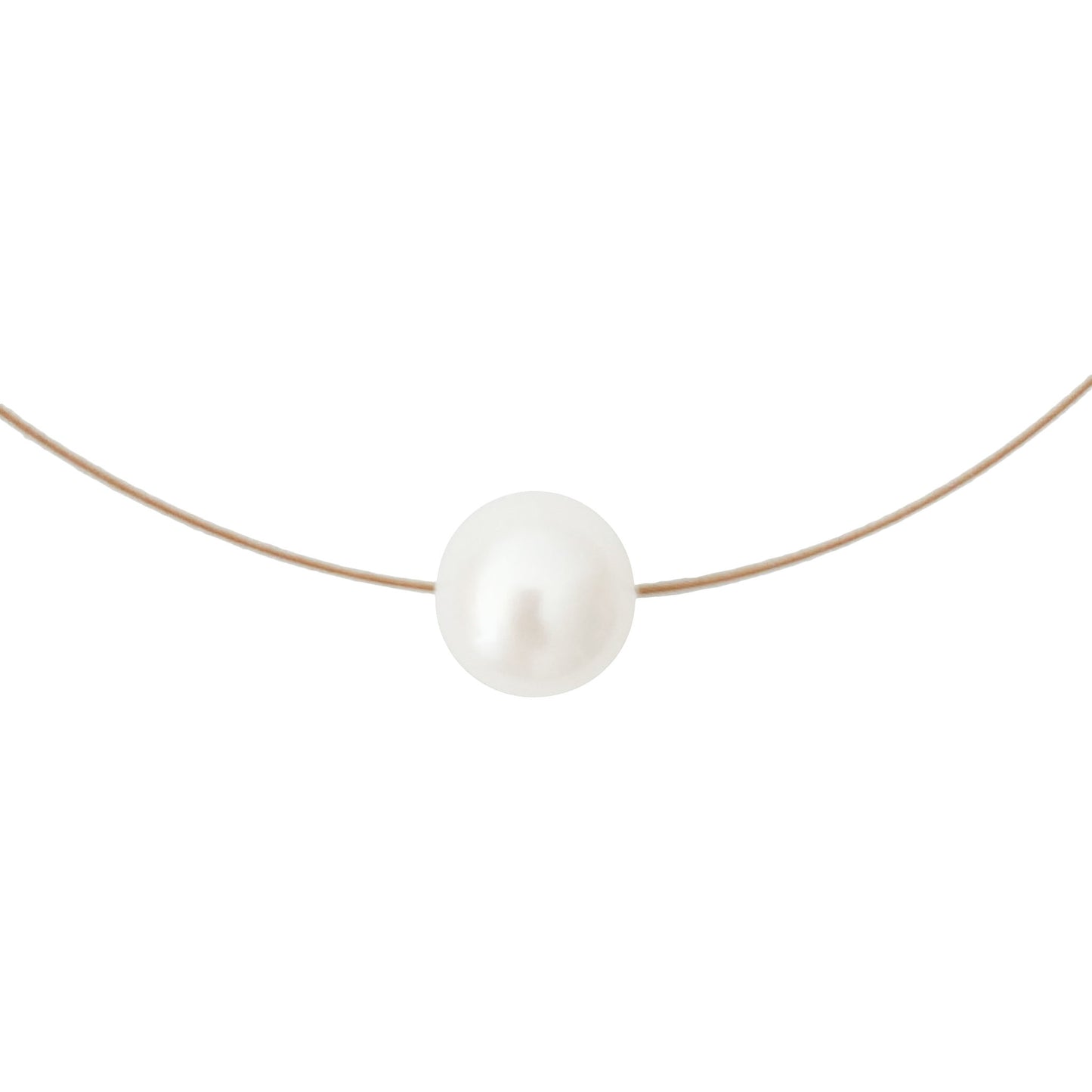 Single Pearl Necklace on wire