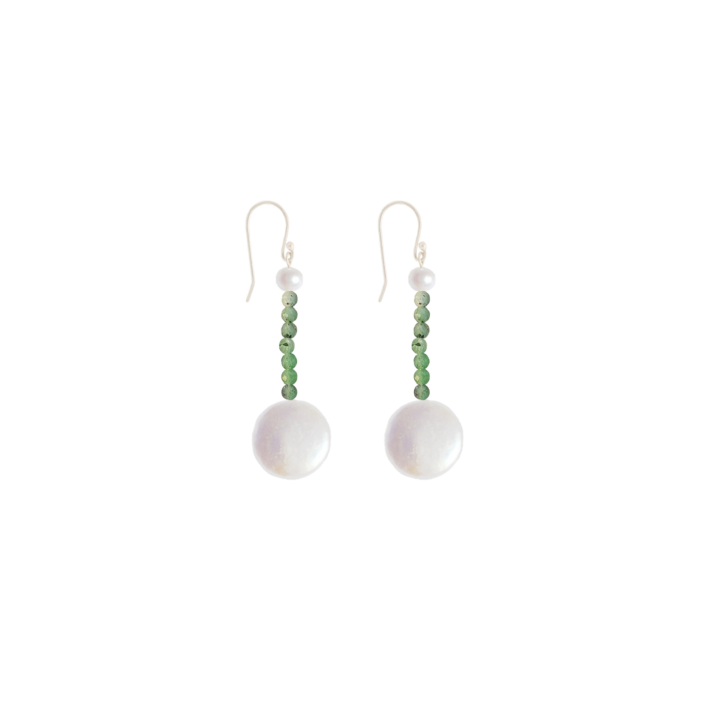 Coin Gemstone Earrings