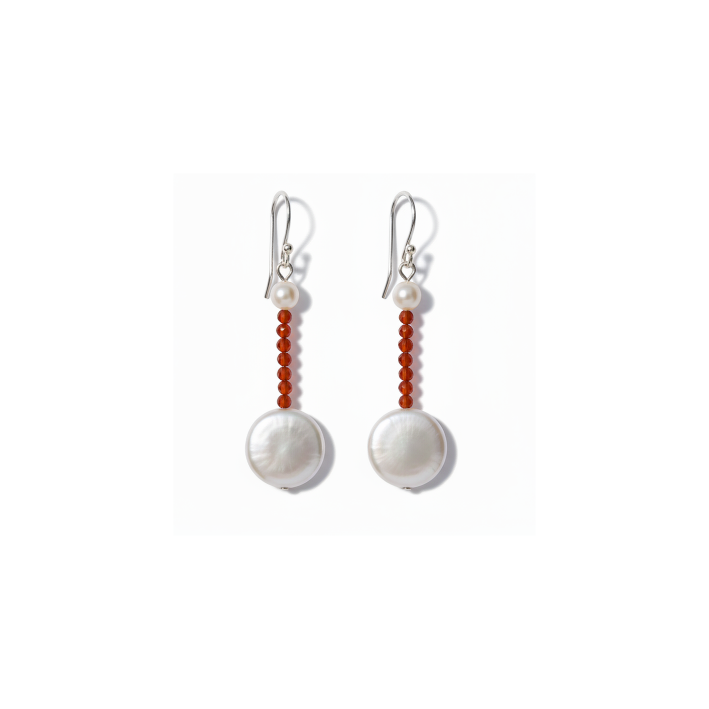 Coin Gemstone Earrings