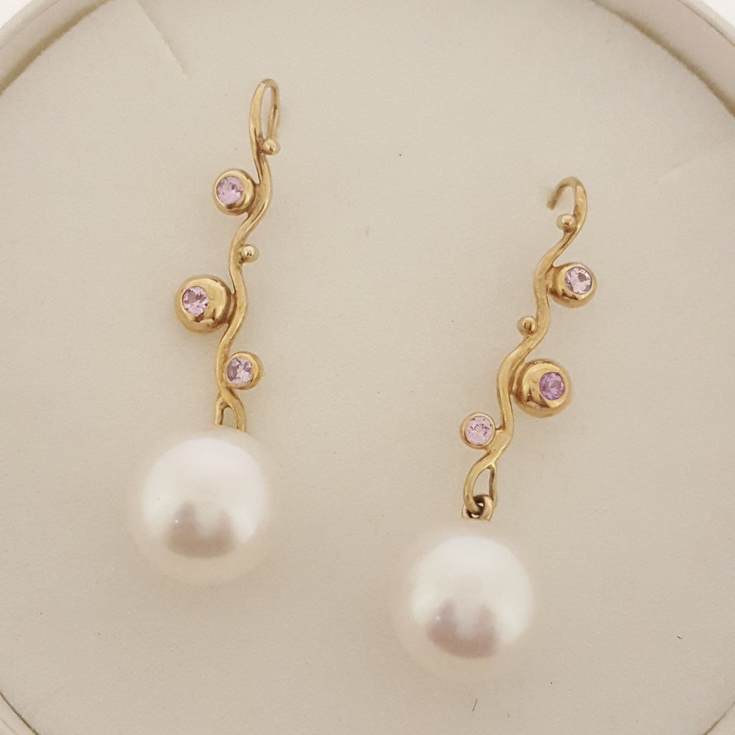 Earrings Sapphire South Sea 9ct Gold