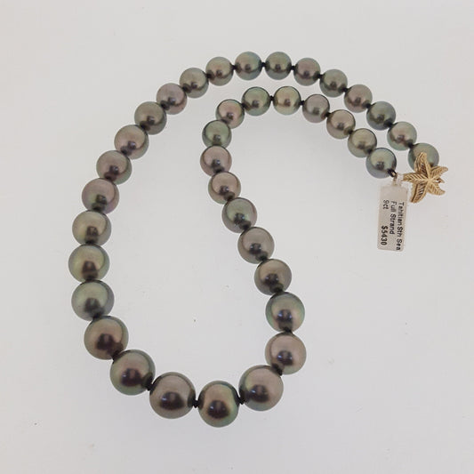 NTassG14 Tahitian full strand 9ct starfish clasp